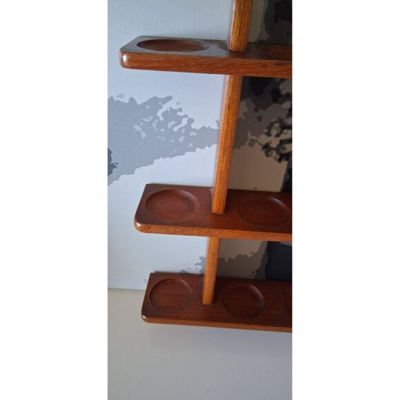 Danish Modern Twelve Jar Teak Spice Rack Holder by Digsmed RACK ONLY - Picture 5 of 16